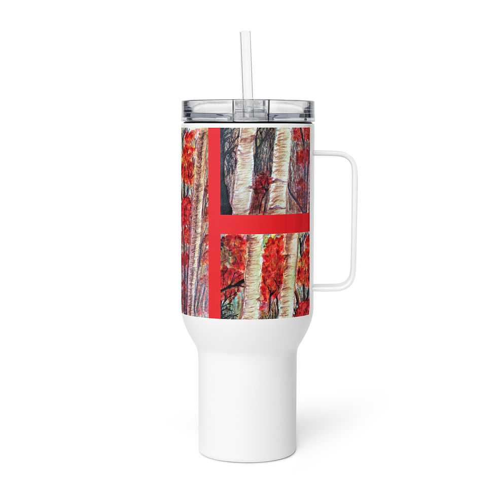 Thumbnail: Off the Beaten Path Travel mug with a handle