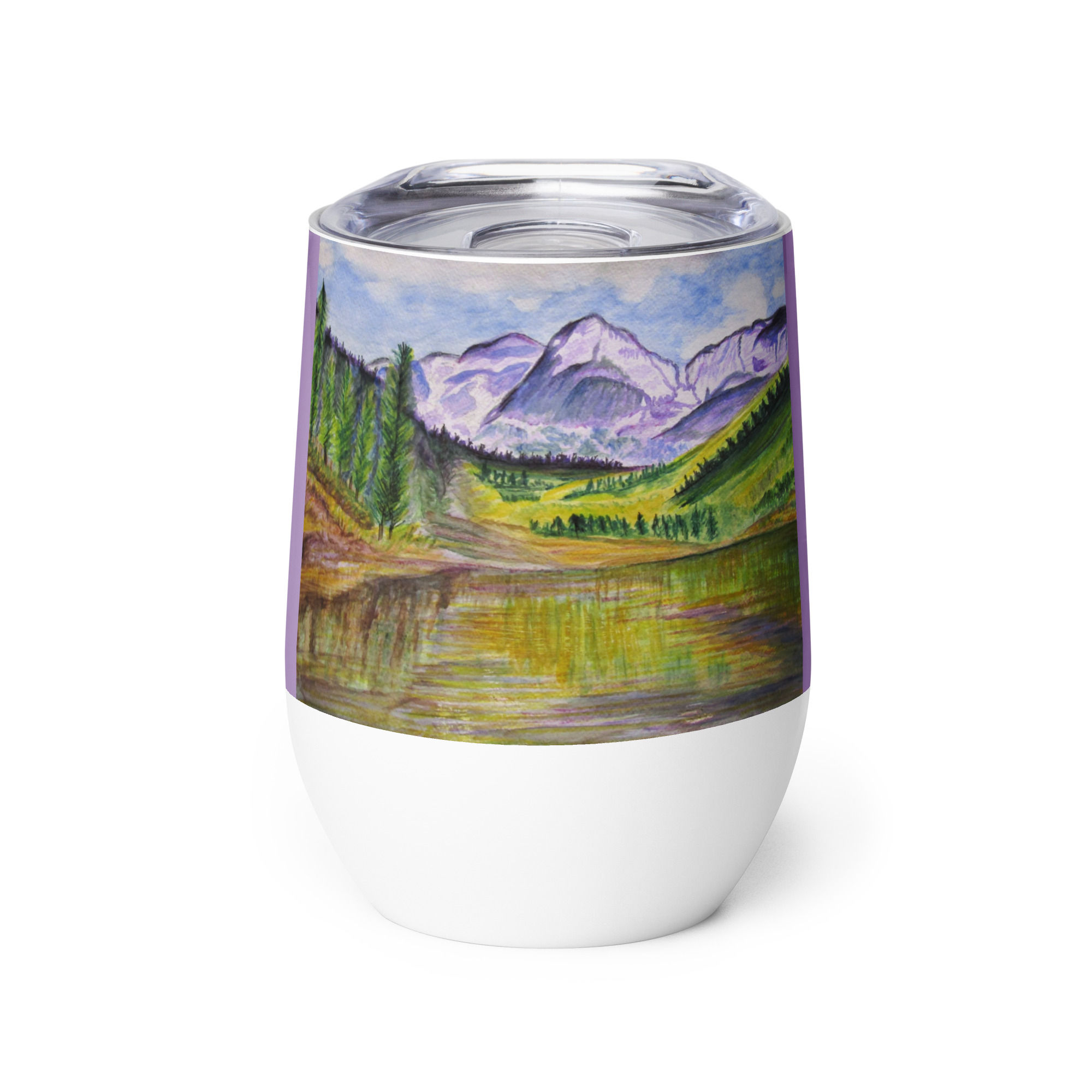 Purple Mountains Majesty Wine tumbler