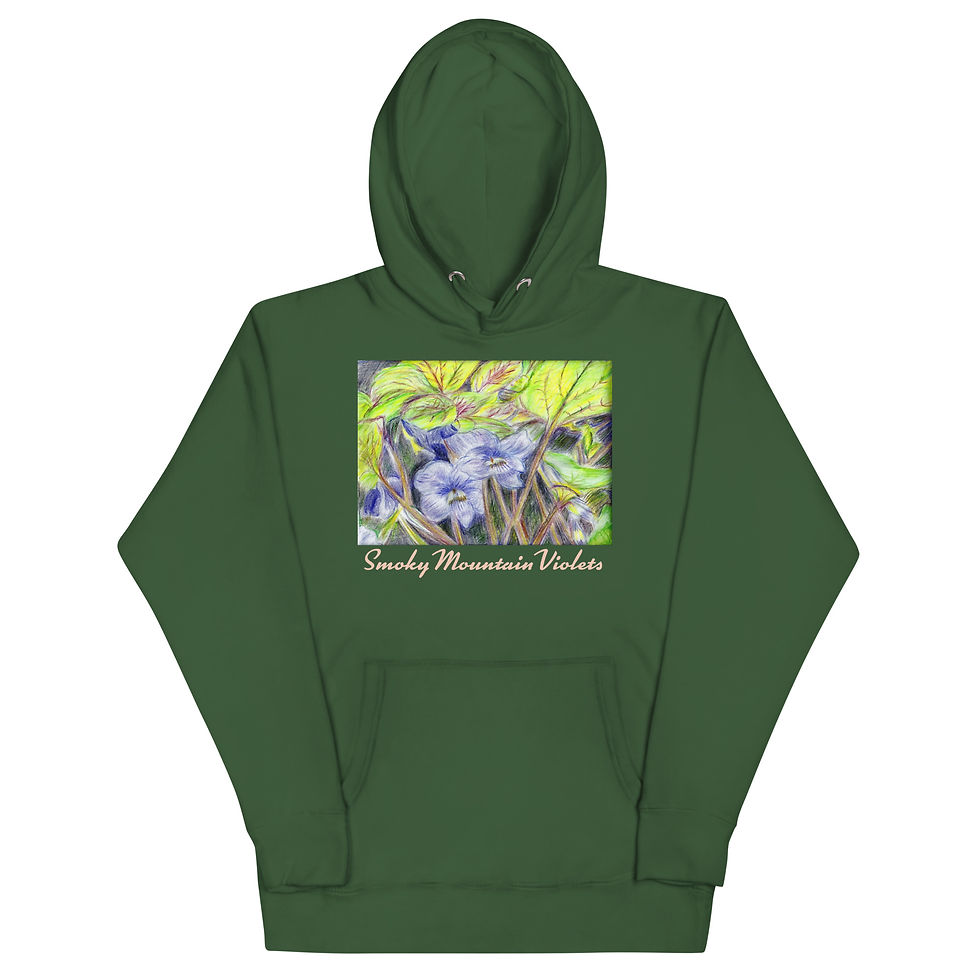 Thumbnail: Smoky Mountain Violets Unisex Hoodie