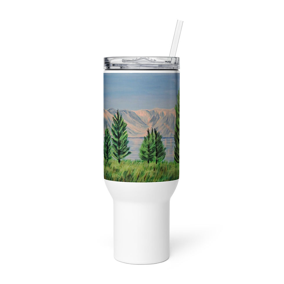 Thumbnail: Jackson Lake Summer Travel mug with a handle