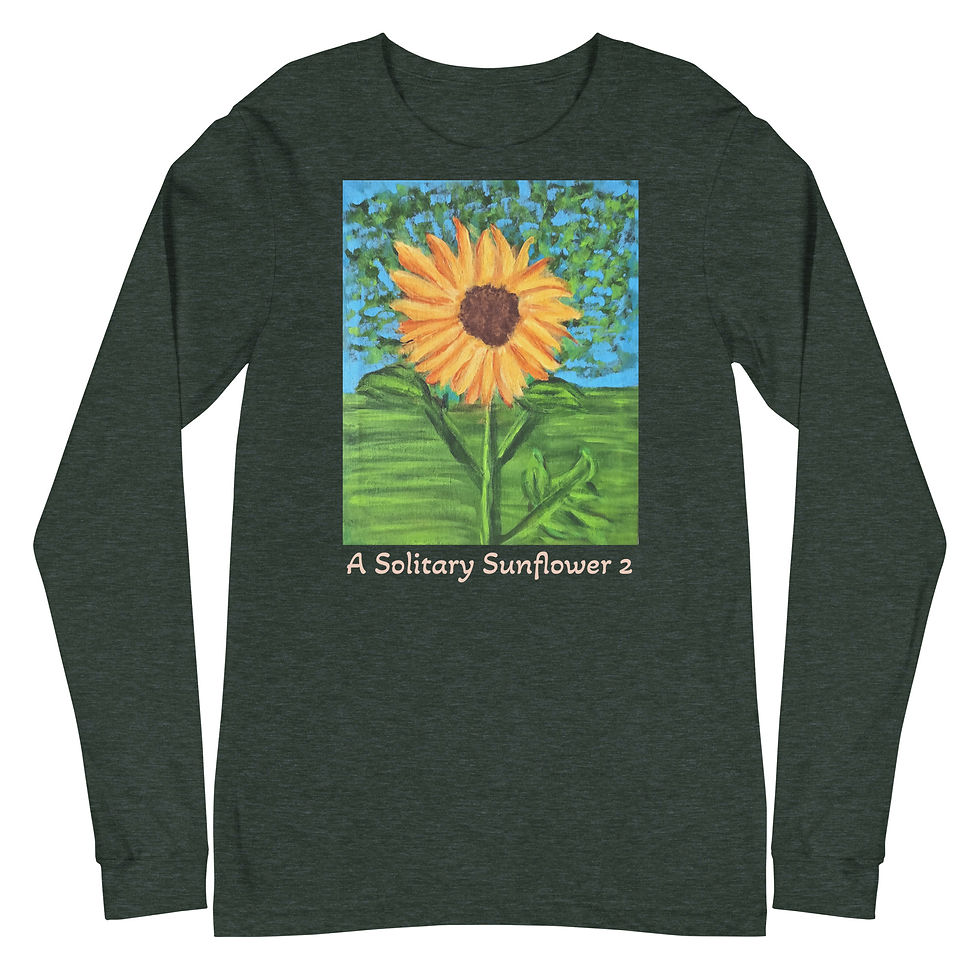 Miniatura: A Solitary Sunflower 2 Unisex Long Sleeve Tee