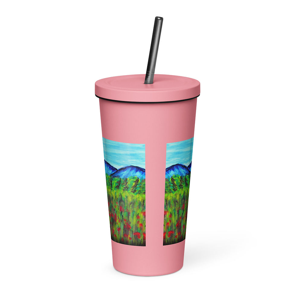 Thumbnail: Summer Serenade Insulated tumbler with a straw