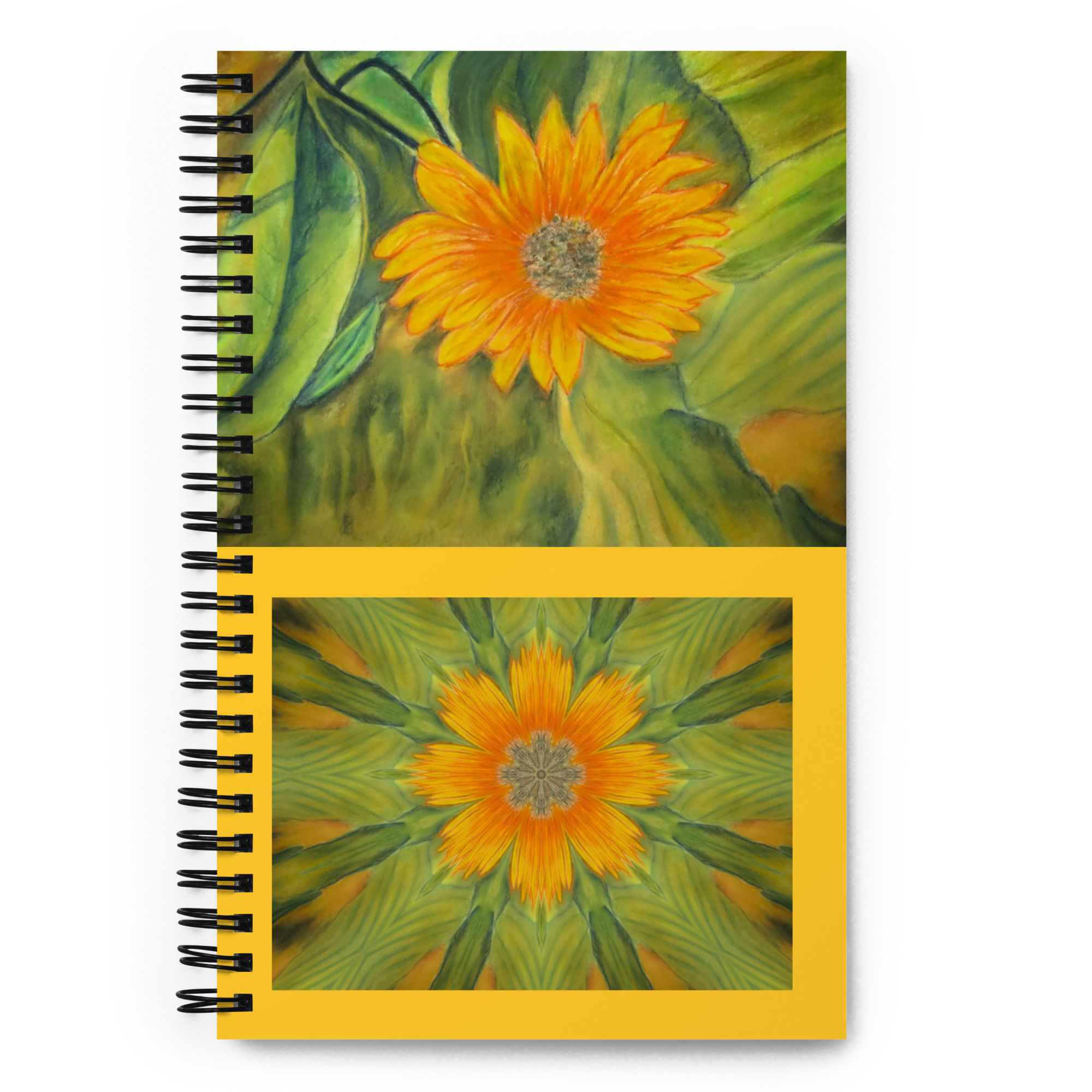 A Solitary Sunflower 4 Spiral notebook