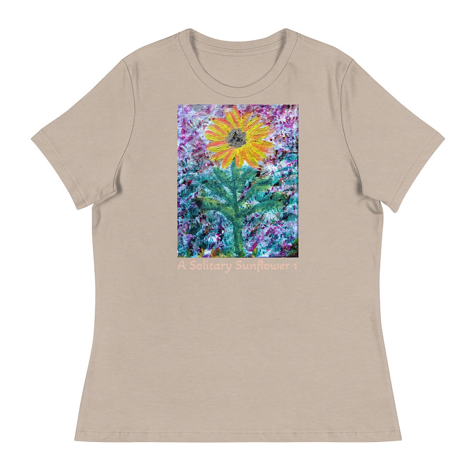 Miniatura: A Solitary Sunflower 1 Women's Relaxed T-Shirt