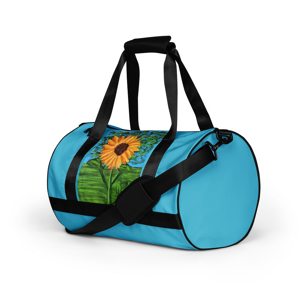 Thumbnail: A Solitary Sunflower 2 All-over print gym bag