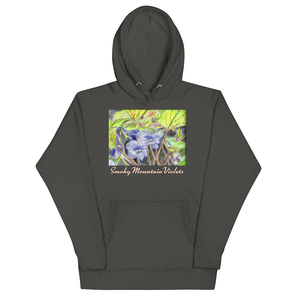 Thumbnail: Smoky Mountain Violets Unisex Hoodie