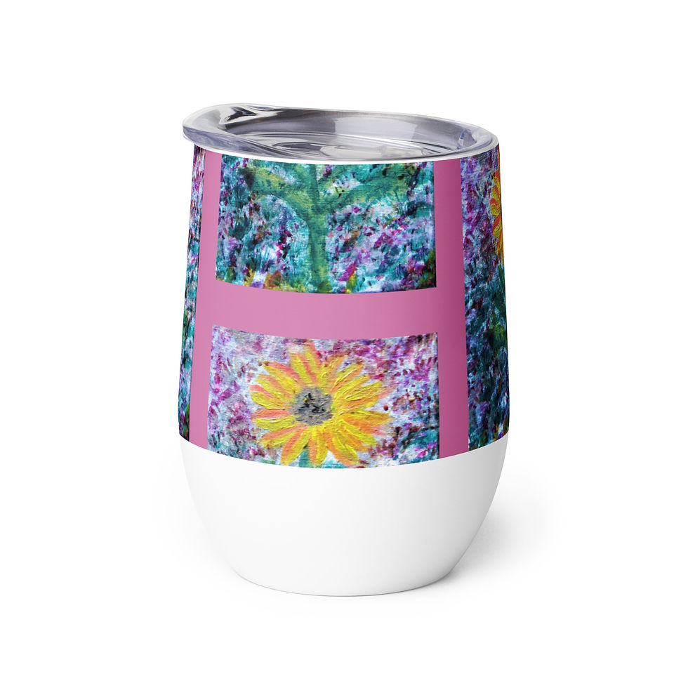 Miniatura: A Solitary Sunflower 1 Wine tumbler