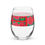 Miniatura: Crimson on Emerald Stemless wine glass