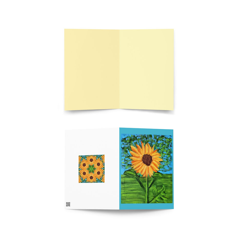 Thumbnail: A Solitary Sunflower 2 Greeting card