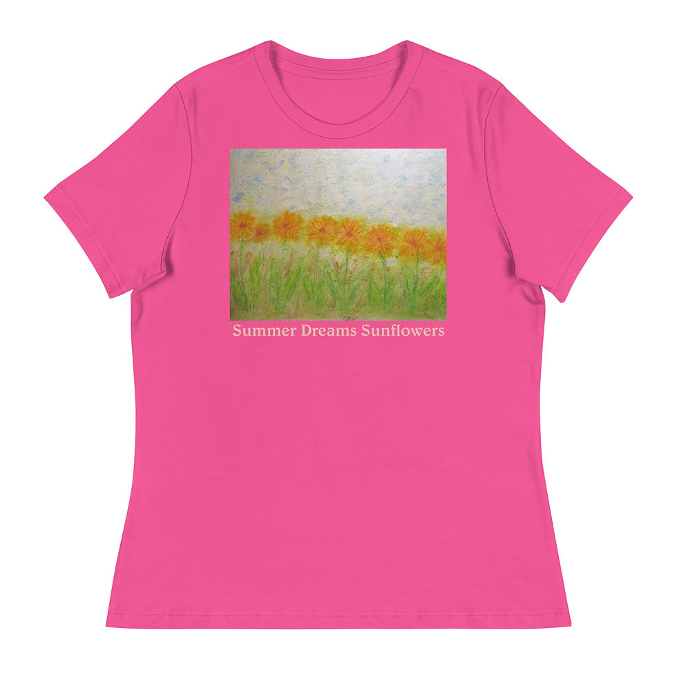 Thumbnail: Summer Dreams Sunflowers Women's Relaxed T-Shirt
