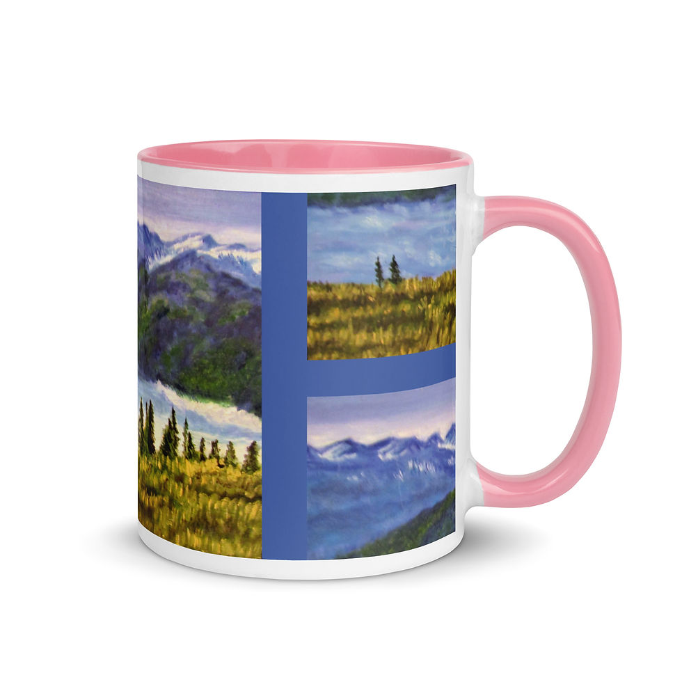Thumbnail: A River Runs through It Mug with Color Inside