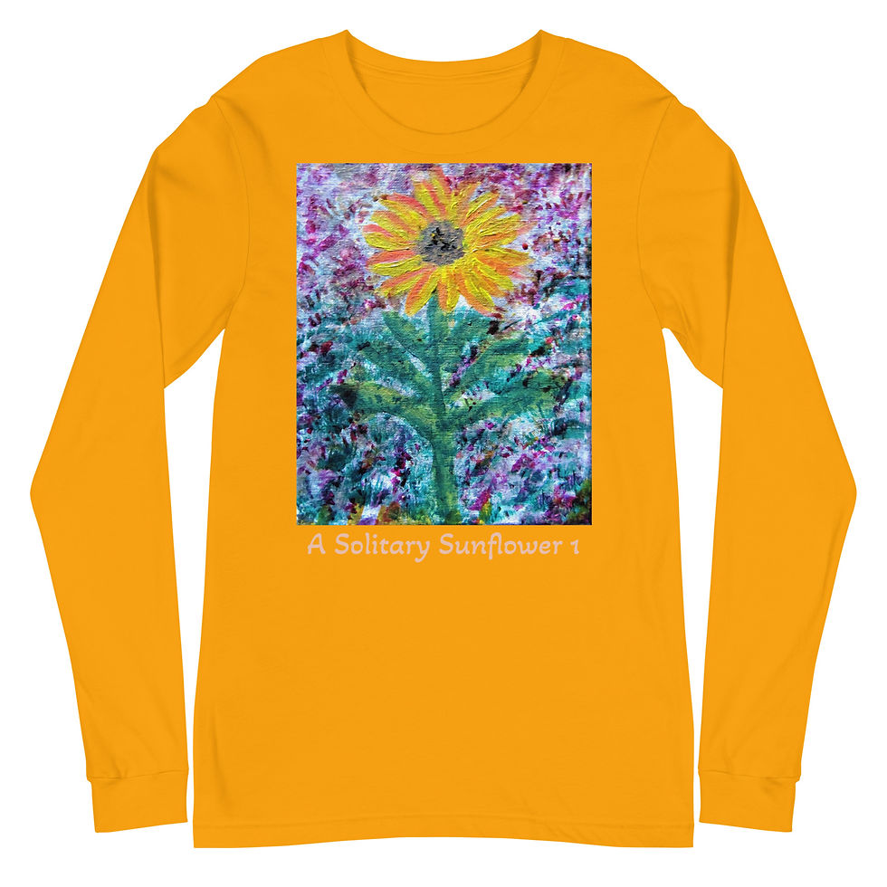 Miniatura: A Solitary Sunflower 1 Unisex Long Sleeve Tee