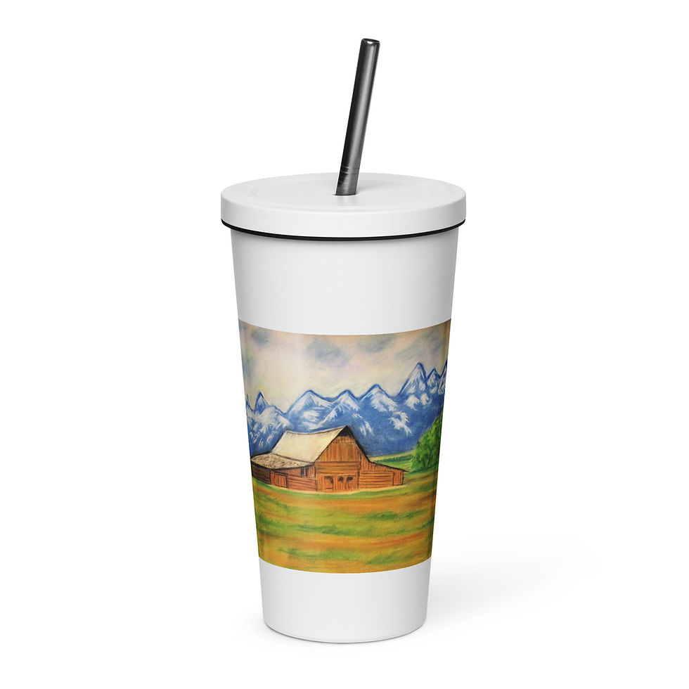 Thumbnail: A Simpler Way of Life Insulated tumbler with a straw