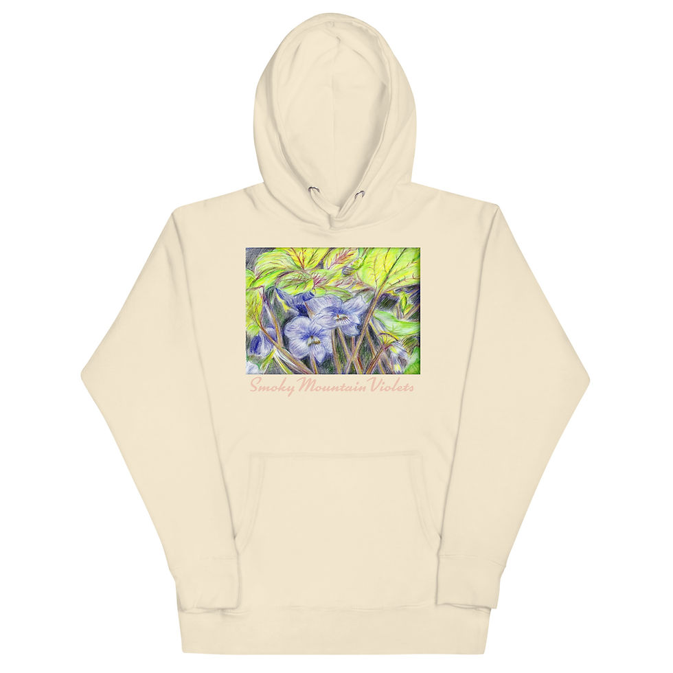Thumbnail: Smoky Mountain Violets Unisex Hoodie