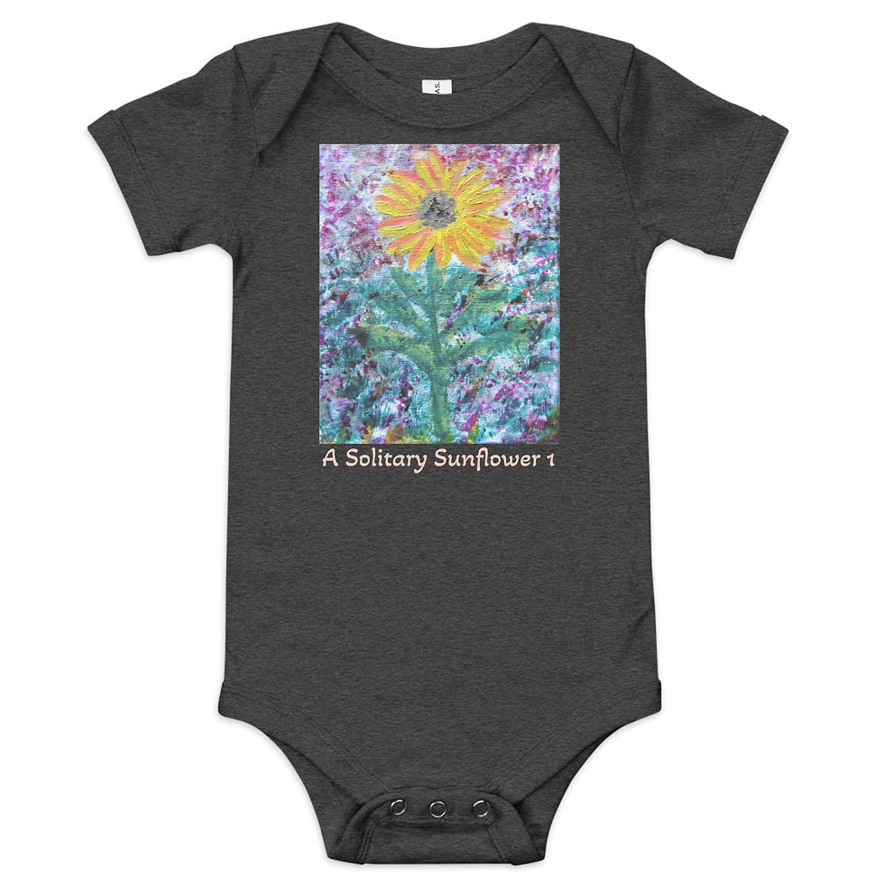 Thumbnail: A Solitary Sunflower 1 Baby short sleeve one piece