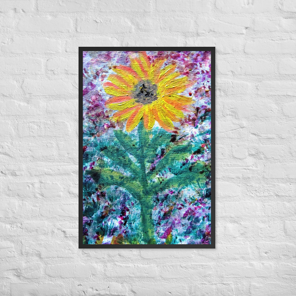 Thumbnail: A Solitary Sunflower 1 Framed poster