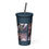 Miniatura: Hidden Crevices 1 Insulated tumbler with a straw
