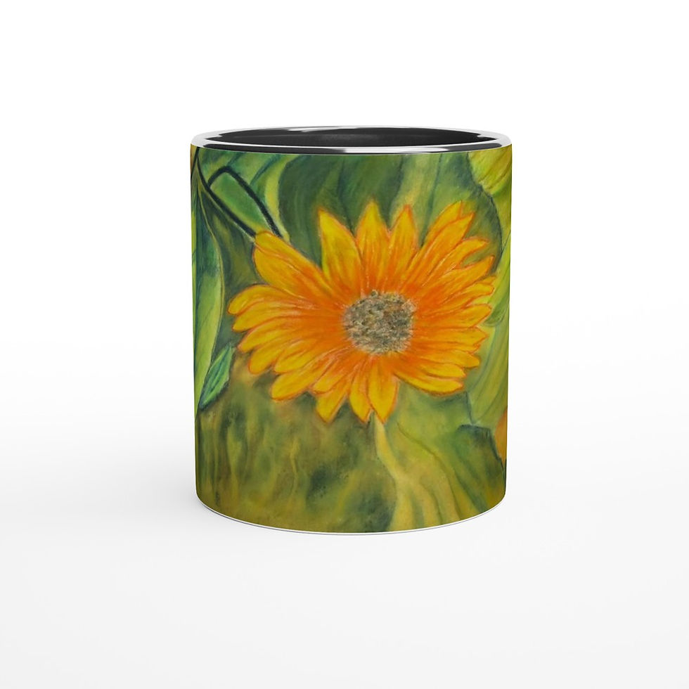 Miniatura: A Solitary Sunflower 4 11oz Ceramic Mug
