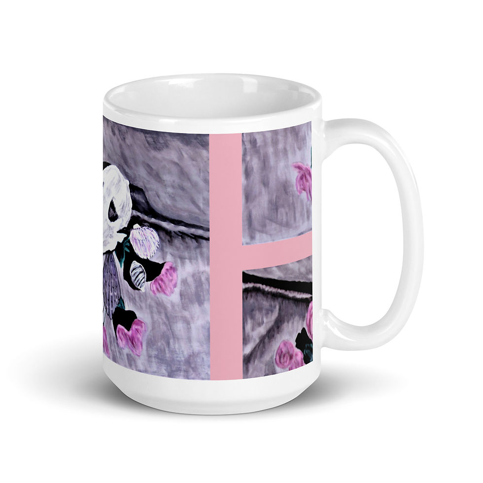 Miniatura: Ashes of Roses White glossy mug