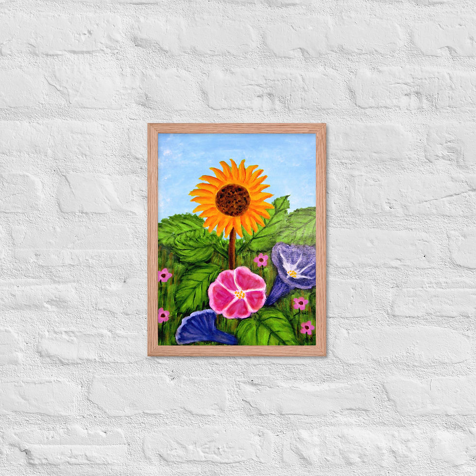 Thumbnail: A Solitary Sunflower 3 Framed poster