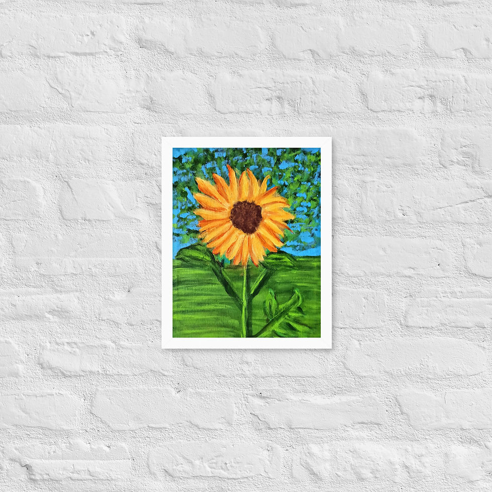 Miniatura: A Solitary Sunflower 2 Framed poster