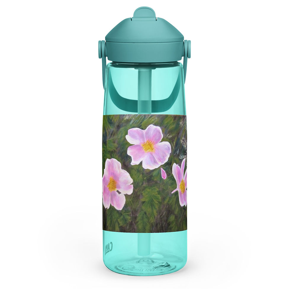 Miniatura: Wyoming Wild Roses Flip straw water bottle