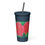 Miniatura: Crimson on Emerald Insulated tumbler with a straw