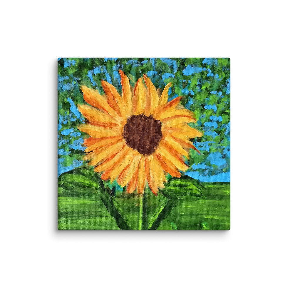 Miniatura: A Solitary Sunflower 2 Canvas