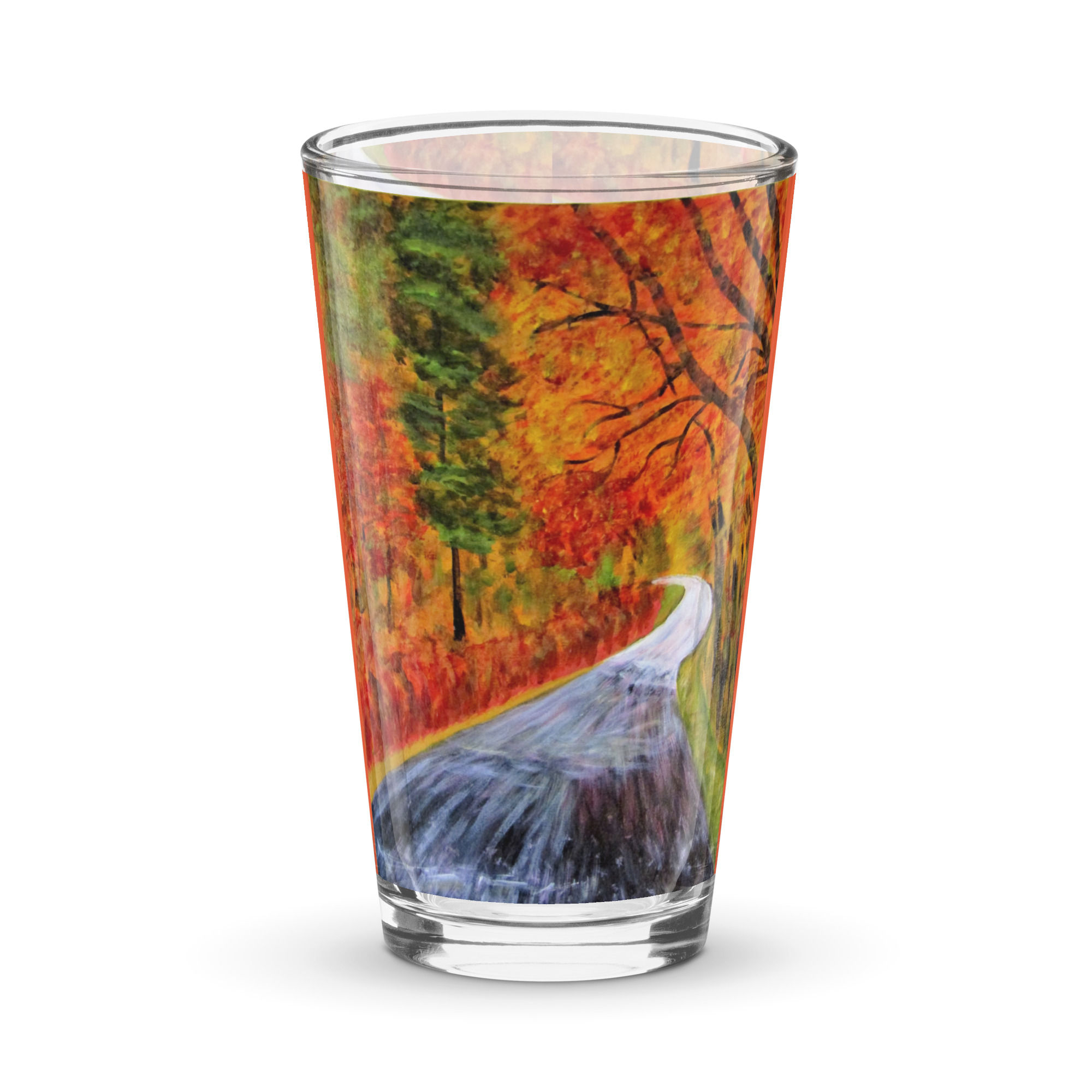 The Road Not Taken Shaker pint glass