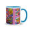Thumbnail: Floral Abstraction 2 Mug with Color Inside