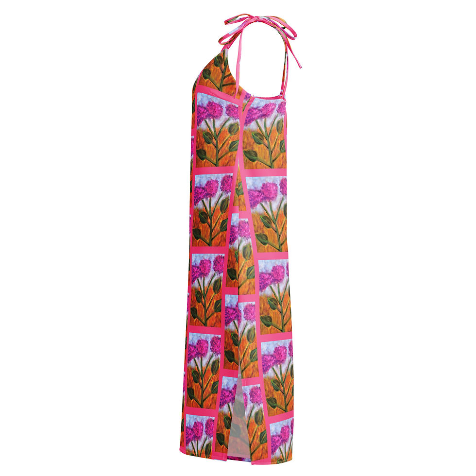 Thumbnail: Floral Fantasy Tie-strap midi dress