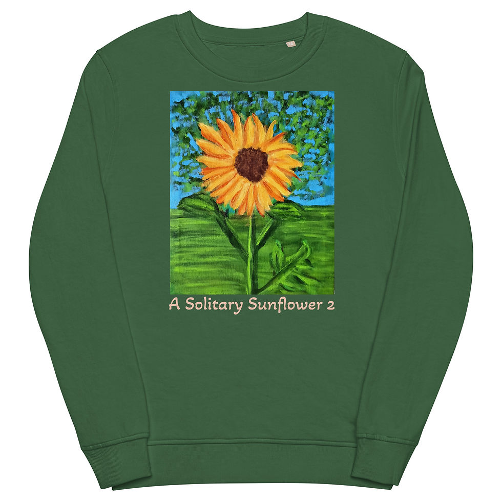 Thumbnail: A Solitary Sunflower 2 Unisex organic sweatshirt