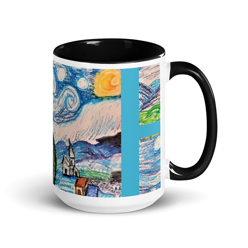 Miniatura: Anna's Starry Night Mug with Color Inside