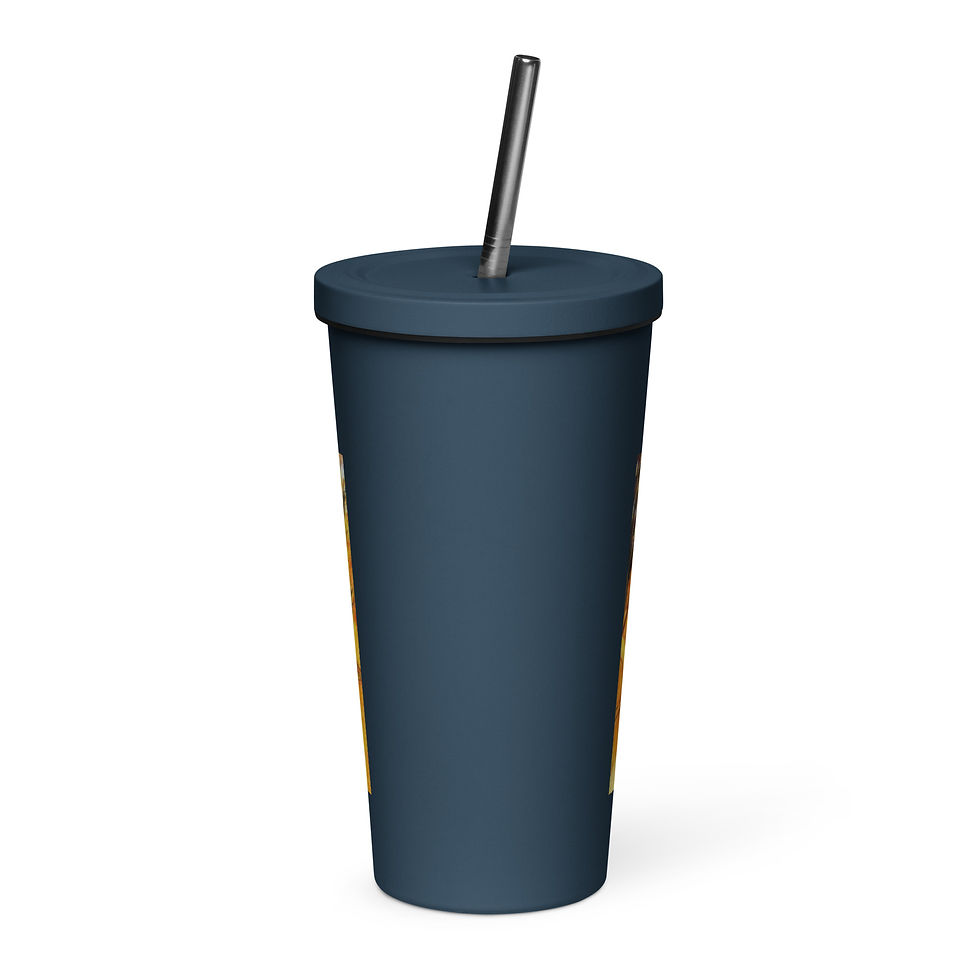 Thumbnail: The Old Homeplace Insulated tumbler with a straw