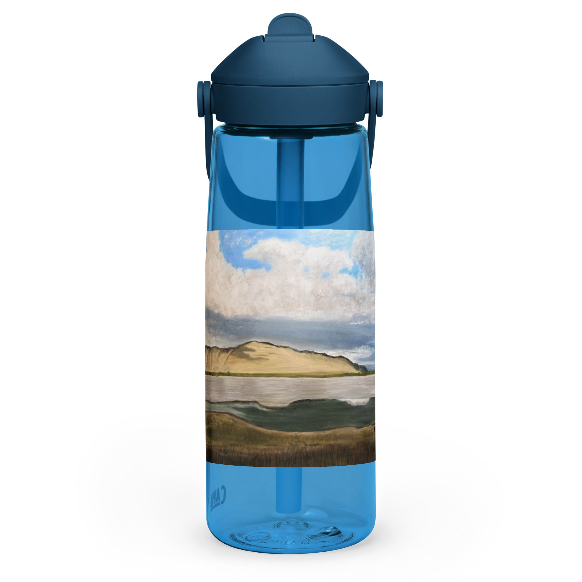 Sunlit Sheep Mountain Flip straw water bottle
