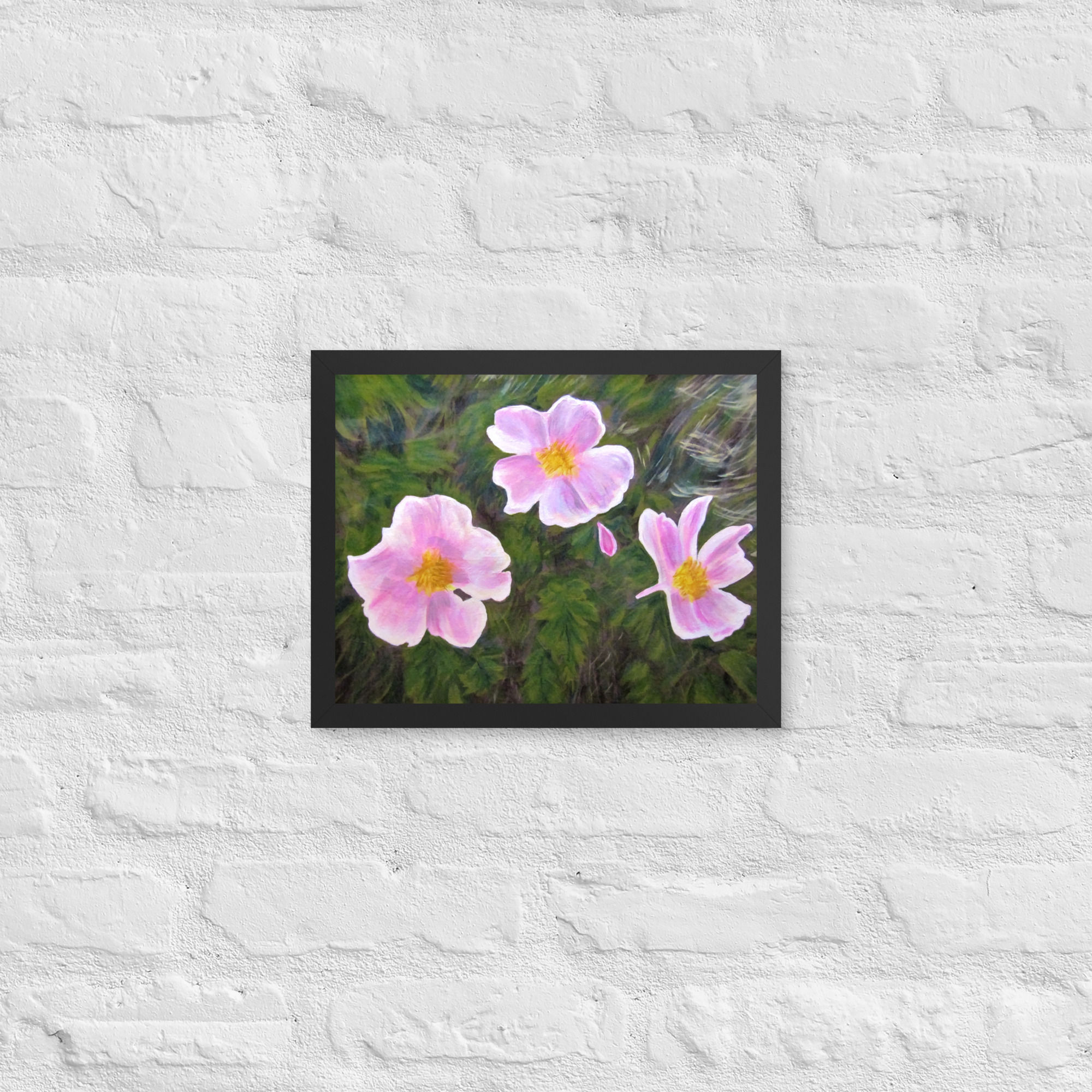 Wyoming Wild Roses Framed poster