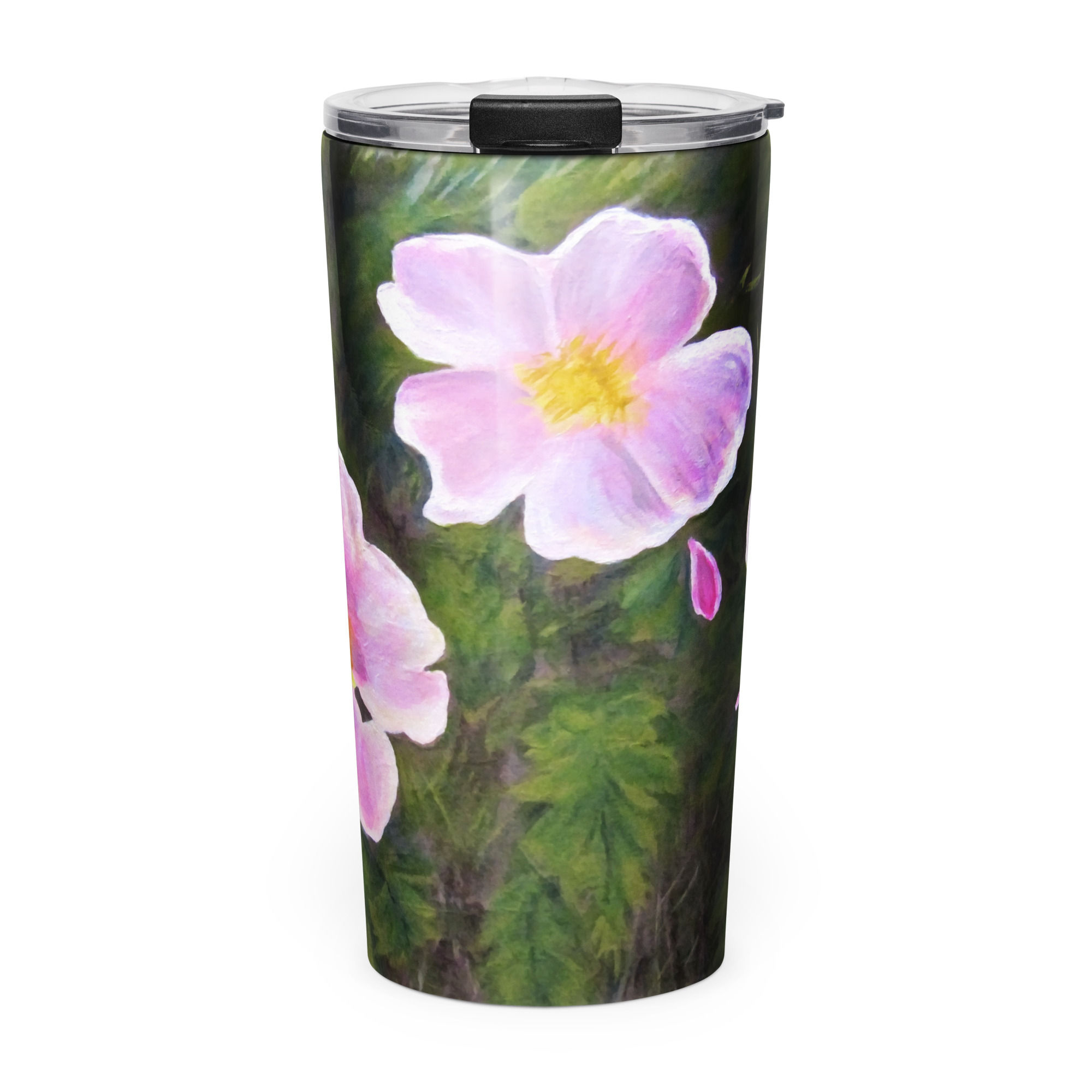 Wyoming Wild Roses Tapered stainless steel tumbler