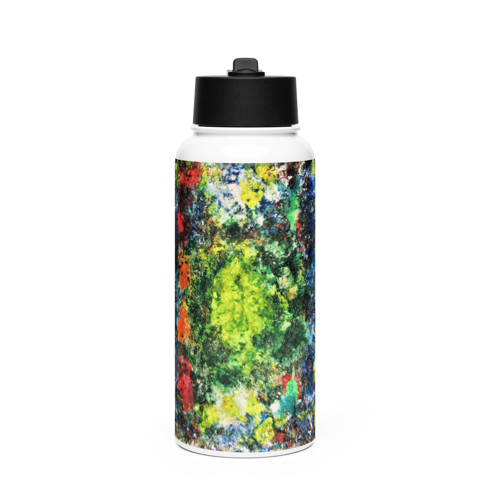 Seasonal Variations Stainless steel water bottle with a straw lid