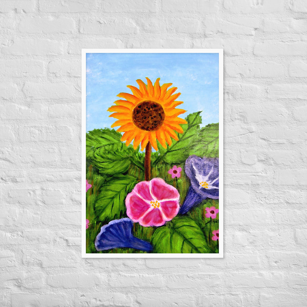 Miniatura: A Solitary Sunflower 3 Framed poster