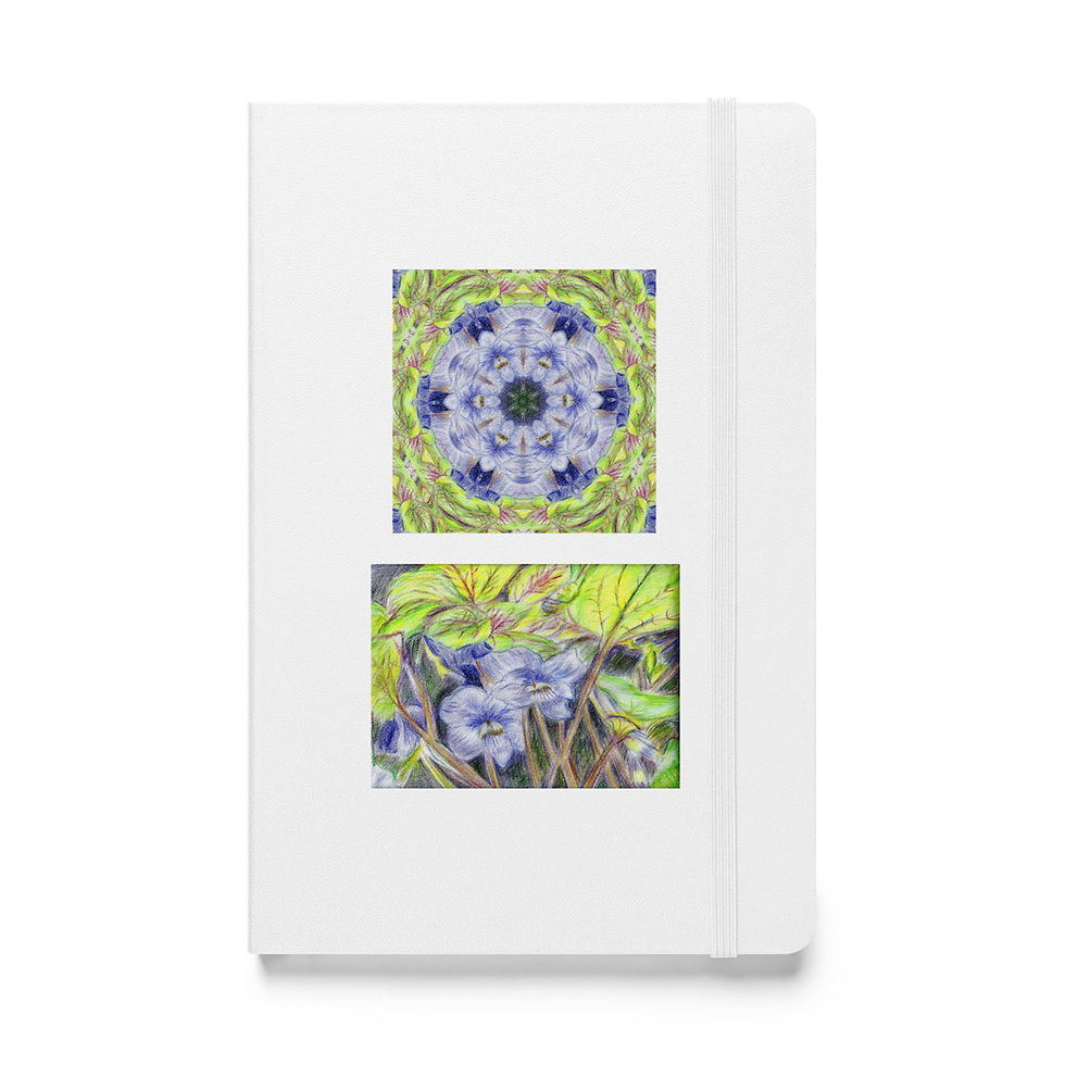 Miniatura: Smoky Mountain Violets Hardcover bound notebook