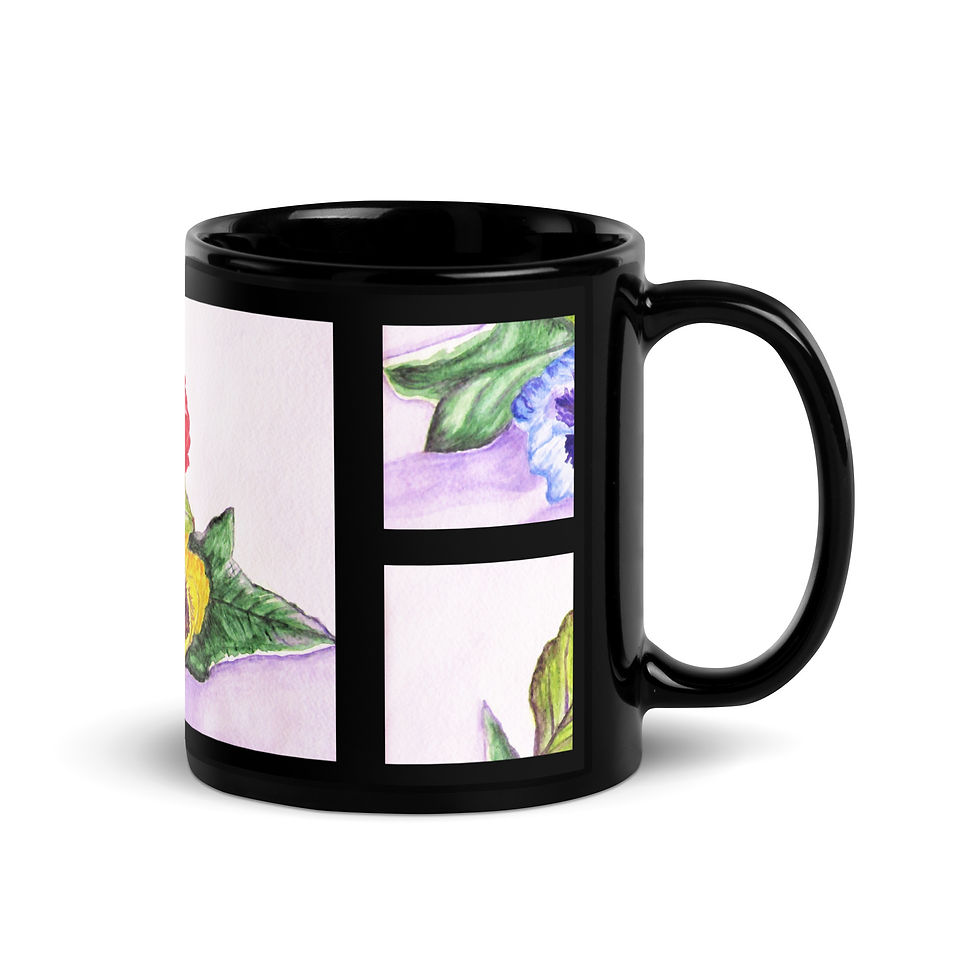 Thumbnail: Rainbow Radiance Black Glossy Mug