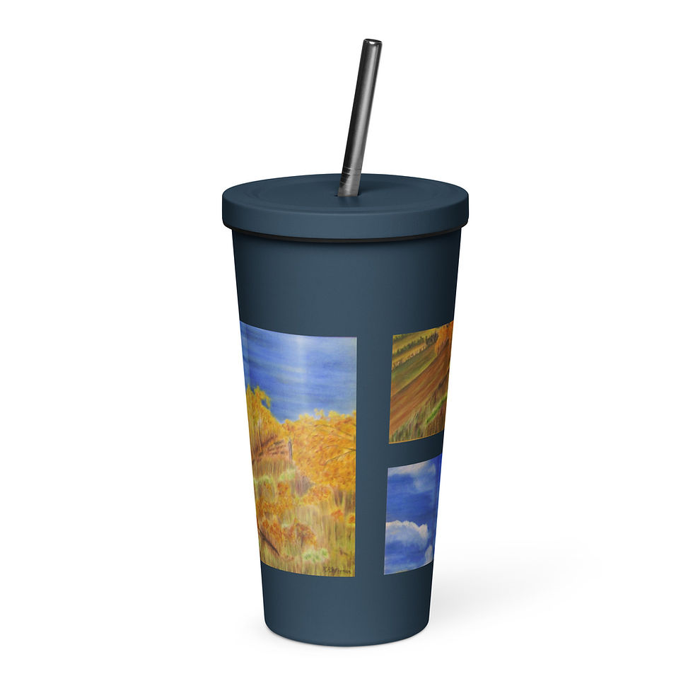 Thumbnail: Silence Is Golden Insulated tumbler with a straw