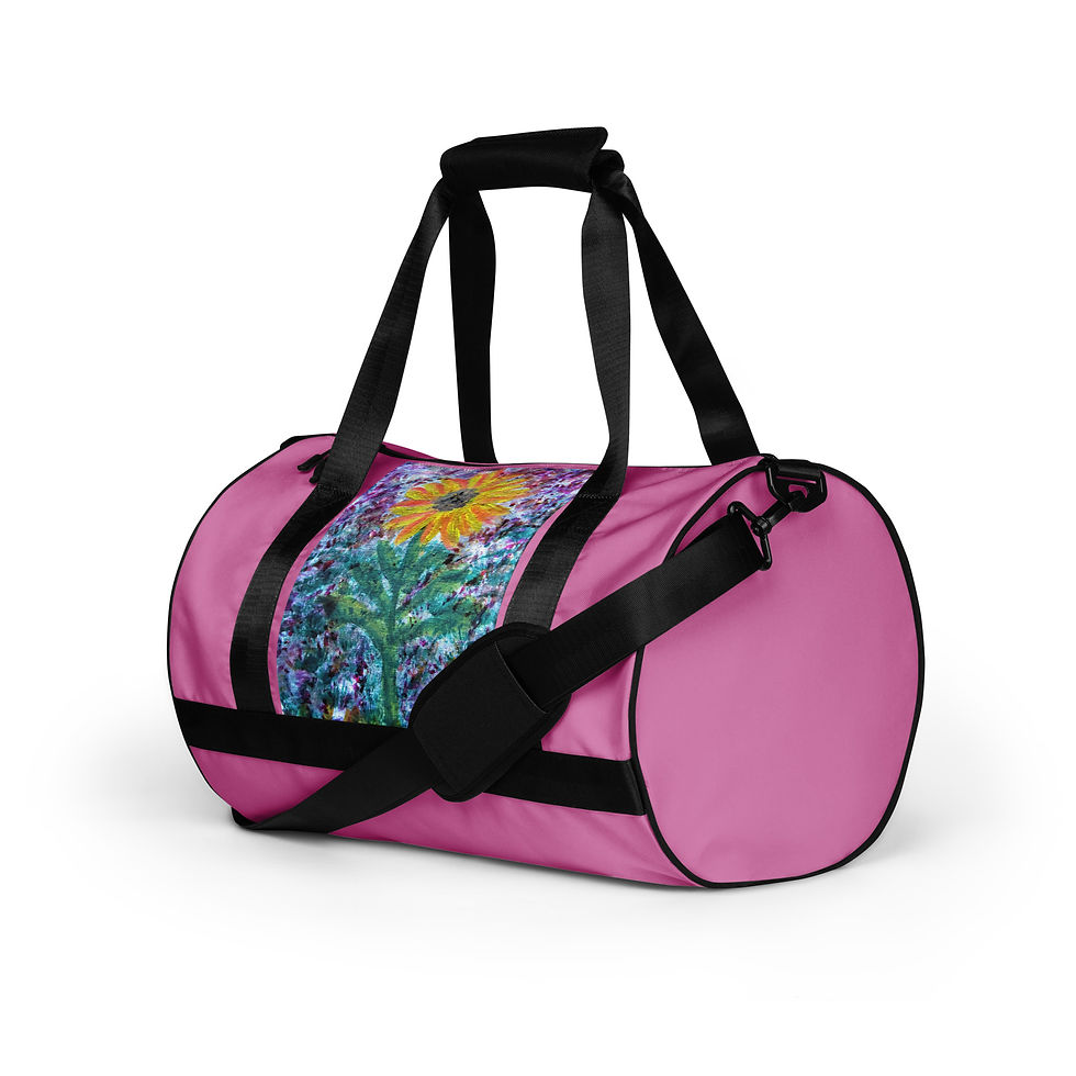Thumbnail: A Solitary Sunflower 1 All-over print gym bag