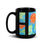 Miniatura: Orange Radiance Black Glossy Mug