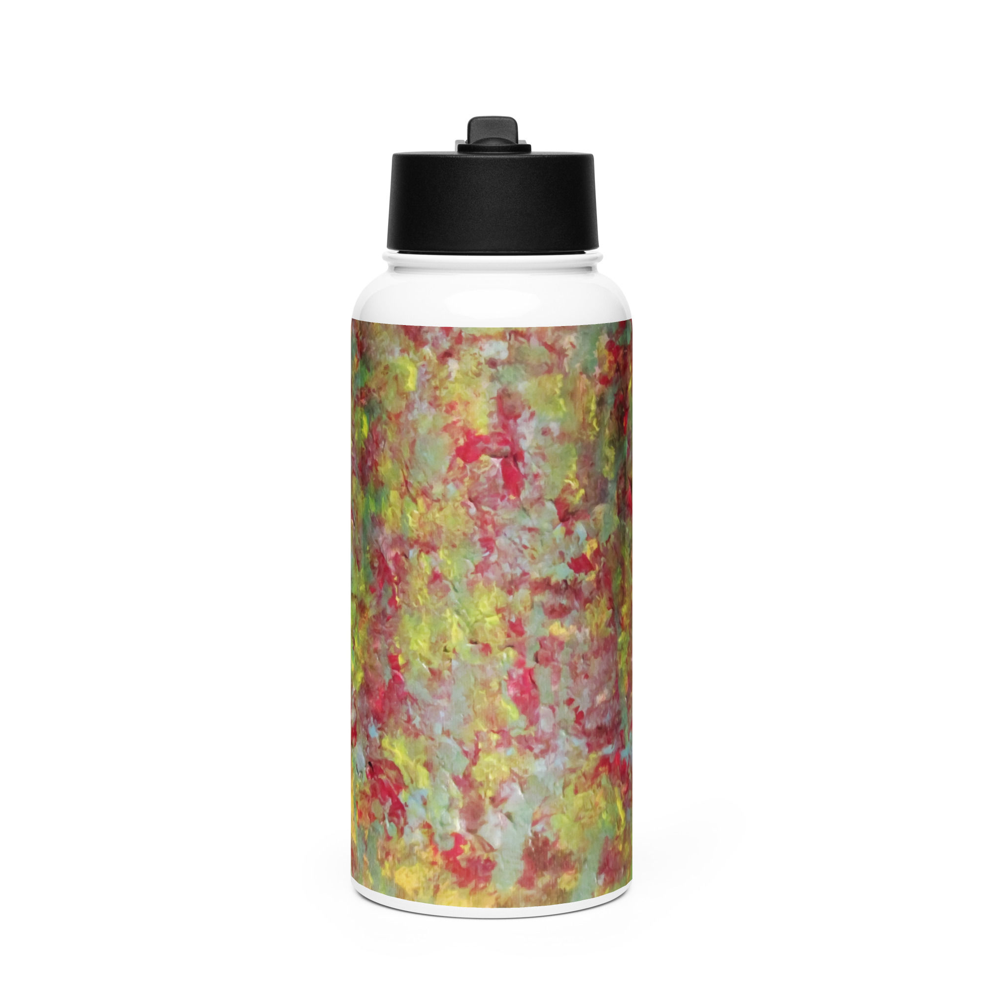 Life's Celebrations Stainless steel water bottle with a straw lid