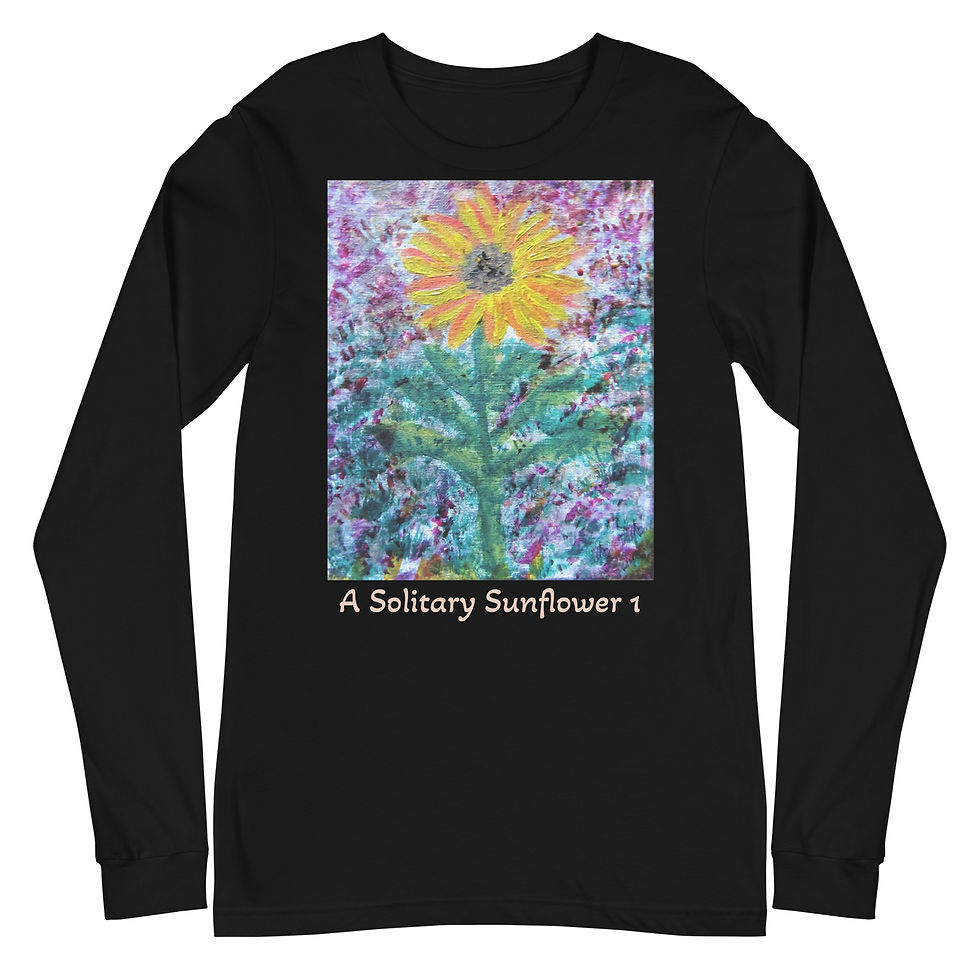 Miniatura: A Solitary Sunflower 1 Unisex Long Sleeve Tee