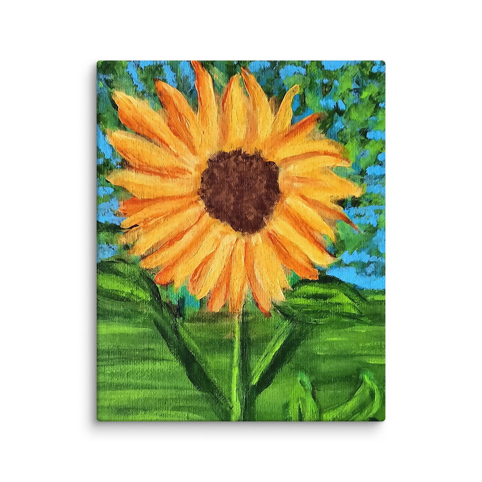 Miniatura: A Solitary Sunflower 2 Canvas