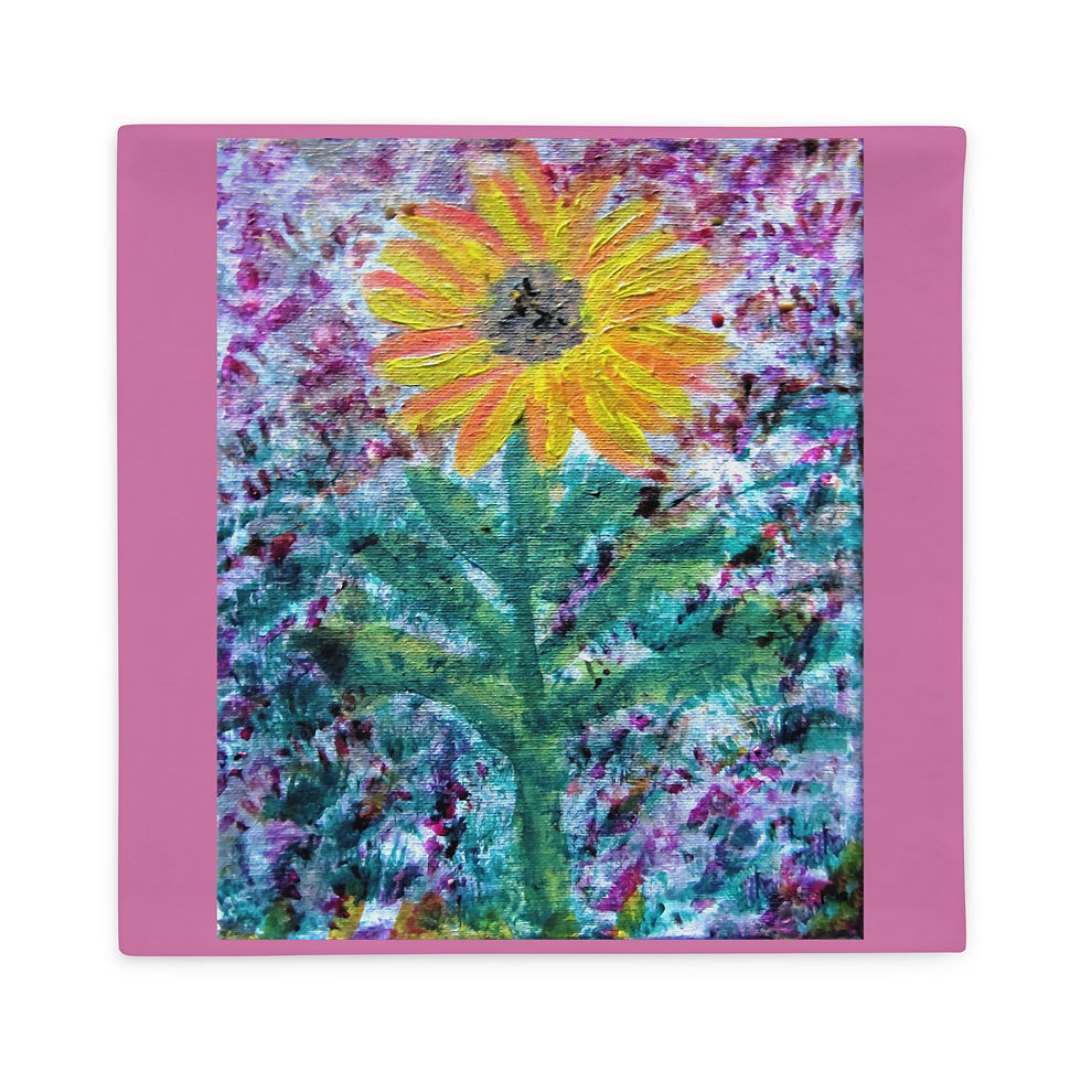 Miniatura: A Solitary Sunflower 1 Pillow Case