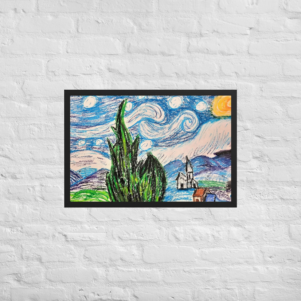 Thumbnail: Anna's Starry Night Framed poster