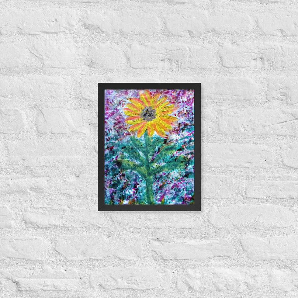 Thumbnail: A Solitary Sunflower 1 Framed poster